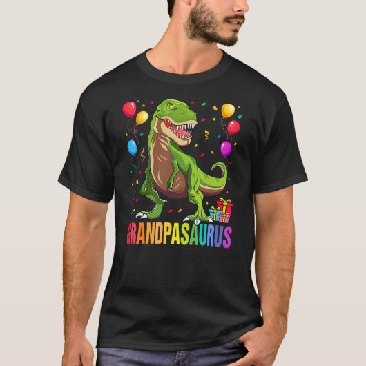 Grandpasaurus T Rex Dinosaur Grandpa Saurus Family T-Shirt (Vorderseite)