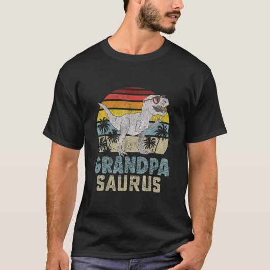 Grandpasaurus T Rex Dinosaur Grandpa Saurus T-Shirt (Vorderseite)