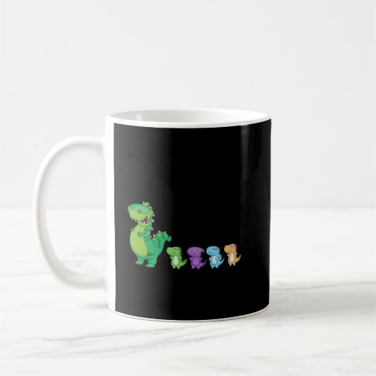 Grandpasaurus und Kinder Personalisiert Kaffeetasse (Links)