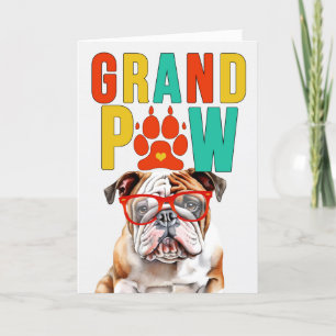 GrandPAW English Bulldog GrandDOG Großeltern Day Feiertagskarte