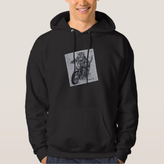 Grandpaw Katze 1938 mit seinem alten Motorrad-Foto Hoodie