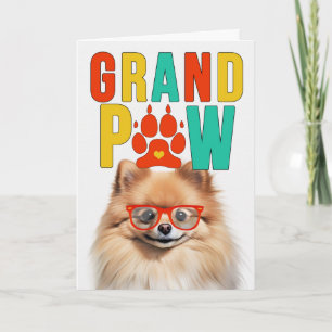 GrandPAW Pomeranian GrandDOG Großelterntag Feiertagskarte