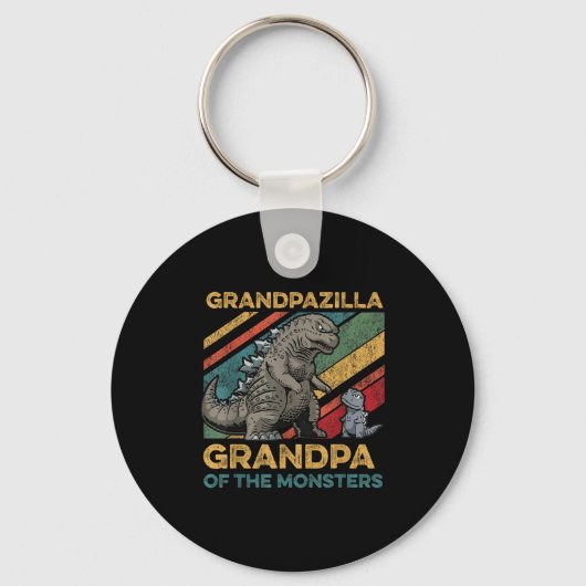 Grandpazilla Grandpa Of Monsters Halloween Christm Schlüsselanhänger (Vorderseite)