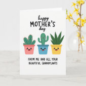 Grandplants Muttertags-Kunstkarte Karte (Gelbe Blume)