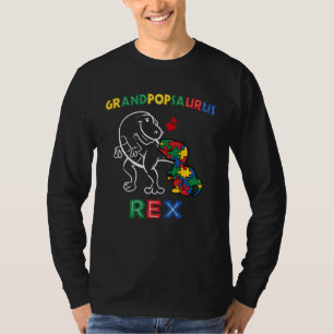 Grandpopsaurus Autismus-Bewusstsein Grandpop Dinos T-Shirt