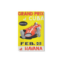 Grandprix Kuba, Havanna, vintage, Plakat