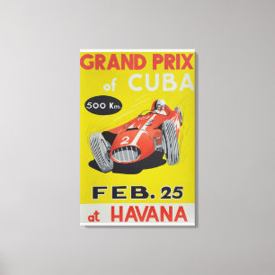Grandprix Kuba, Havanna, vintage, Plakat Leinwanddruck