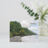 Grand'Rivière Martinique Black Sand Beach Nature Postkarte (Stehend Vorderseite)