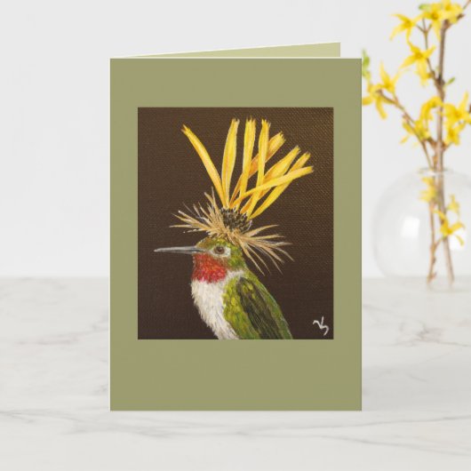 Grandschwanzkatze Karte (Gelbe Blume)