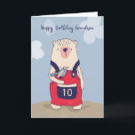 Grandson 10 Jahre alter Bär und Vogel Geburtstag Karte<br><div class="desc">Dies ist ein lustiges Spiel auf Worte Geburtstagskarte für Ihren Enkel an seinem 10. Geburtstag. Ein Bär hält einen Vogel. Perfekte Karte,  wenn man "bearly" glauben kann,  wie alt er ist! Die Zeit fliegt wirklich!</div>