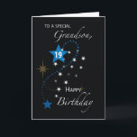 Grandson 19. Geburtstag Star Inspiration Schwarz Karte<br><div class="desc">Für die bevorstehende 19. Geburtstagsfeier für Ihren liebsten Enkel können Sie wählen,  ihm diese Karte zu geben,  um ihn zu begrüßen Geburtstag. Das Innere teilt ihm eine inspirierende Geburtstagsbotschaft. Hol ihm jetzt diese Karte!</div>