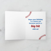 Grandson 1st Birthday, Baseball Theme Karte (Innenseite)