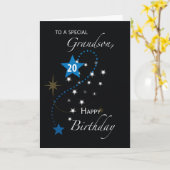 Grandson 20. Geburtstag Star Inspiration Schwarz Karte (Gelbe Blume)