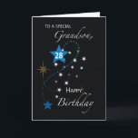 Grandson 28. Geburtstag Star Inspiration Schwarz Karte<br><div class="desc">Besondere Enkel verdienen jedes Glück und vor allem verdienen sie diese Karte für ihren 28. Geburtstag. Wenn Sie Enkel feiert bald,  dann ist diese Karte das,  was Sie ihm geben müssen.</div>