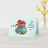 Grandson 35. Geburtstagskraftwagen Karte (Gelbe Blume)