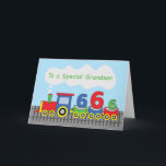 Grandson 6. Geburtstag farbenfroher Zug auf Schien Karte<br><div class="desc">Geburtstage sind lustige Tage,  deshalb sollten Sie,  sobald Ihr liebster Enkel sechs Jahre alt geworden ist,  mit ihm einen lustigen Geburtstagsgruß teilen können. Diese Karte macht das für Sie,  also bestellen Sie jetzt eine Kopie davon!</div>