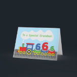 Grandson 6. Geburtstag farbenfroher Zug auf Schien Karte<br><div class="desc">Geburtstage sind lustige Tage,  deshalb sollten Sie,  sobald Ihr liebster Enkel sechs Jahre alt geworden ist,  mit ihm einen lustigen Geburtstagsgruß teilen können. Diese Karte macht das für Sie,  also bestellen Sie jetzt eine Kopie davon!</div>
