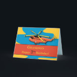 Grandson, 7. Geburtstag mit Hubschrauber Karte<br><div class="desc">Hubschrauber sind ein beliebtes Thema unter Jungen in diesem Alter. Der Helikopter in leuchtenden Farben,  der sicher die Aufmerksamkeit Ihres Enkelsohns auf seinen 3. Geburtstag bekommt!</div>