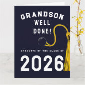 Grandson Abschluss 2025 Card Karte (Gelbe Blume)
