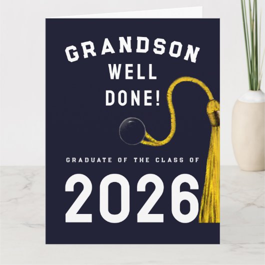 Grandson Abschluss 2025 Card Karte (Vorderseite)
