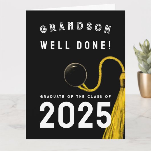 Grandson Abschluss 2025 Card Karte (Kleine Pflanze)
