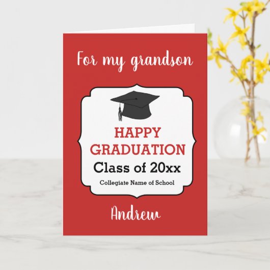 Grandson Abschluss Karte (Gelbe Blume)