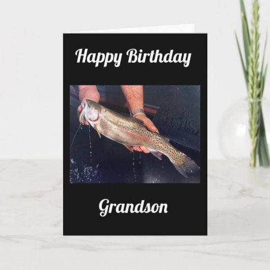 **GRANDSON** AM GEBURTSTAG KARTE (Vorderseite)