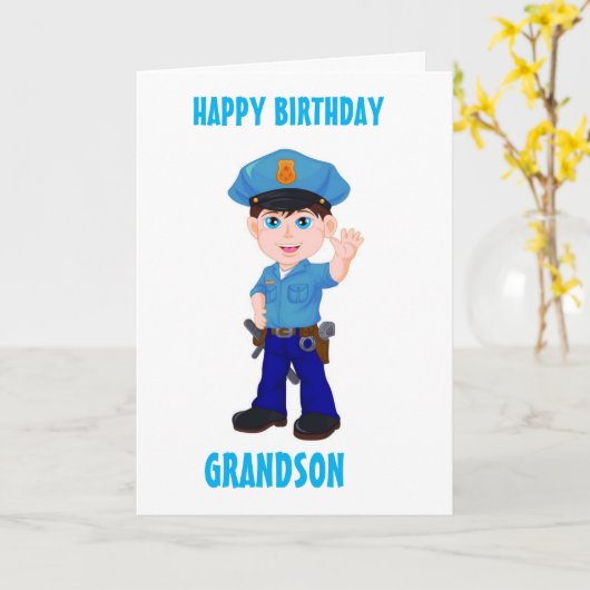 GRANDSON AM GEBURTSTAG! KARTE (Gelbe Blume)