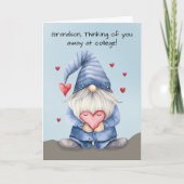 Grandson Away zur Uni Valentine Funny Gnome Karte (Vorderseite)