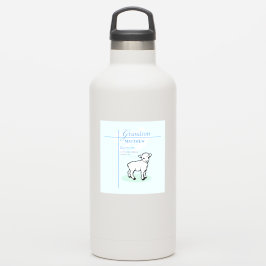 Grandson Baptisk Blue Boy Lamb Personalisiert Aufkleber