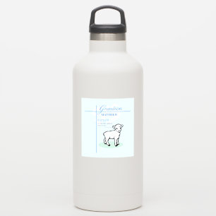 Grandson Baptisk Blue Boy Lamb Personalisiert Aufkleber