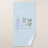Grandson Baptisk Blue Boy Lamb Personalisiert Badehandtuch (Badehandtuch)