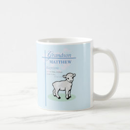 Grandson Baptisk Blue Boy Lamb Personalisiert Kaffeetasse