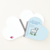 Grandson Baptisk Blue Boy Lamb Personalisiert Notizblock (Innenseite)