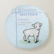 Grandson Baptisk Blue Boy Lamb Personalisiert