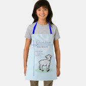 Grandson Baptisk Blue Boy Lamb Personalisiert Schürze (Insitu)