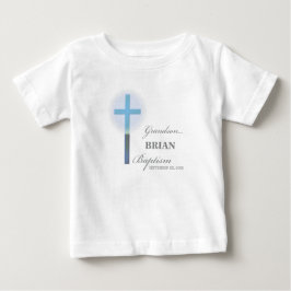 Grandson Baptisk Blue Lace Personalisiert Baby T-shirt