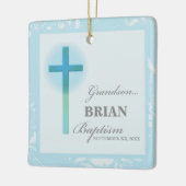 Grandson Baptisk Blue Lace Personalisiert Keramikornament (Links)