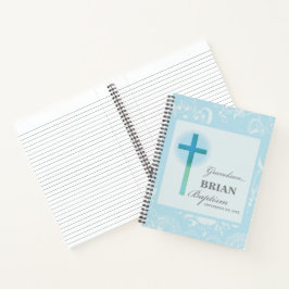 Grandson Baptisk Blue Lace Personalisiert Notizblock