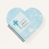 Grandson Baptisk Blue Lace Personalisiert Notizblock (Vorderseite)