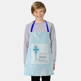 Grandson Baptisk Blue Lace Personalisiert Schürze