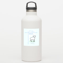 Grandson Baptisk Blue Lamb Personalisiert Aufkleber