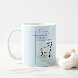 Grandson Baptisk Blue Lamb Personalisiert Kaffeetasse