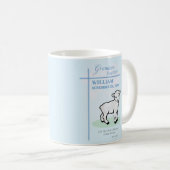 Grandson Baptisk Blue Lamb Personalisiert Kaffeetasse (VorderseiteRechts)