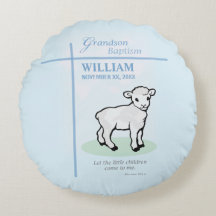 Grandson Baptisk Blue Lamb Personalisiert