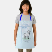 Grandson Baptisk Blue Lamb Personalisiert Schürze (Insitu)