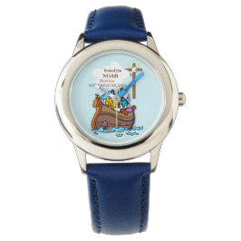 Grandson Baptism Noahs Ark Personalisiert Armbanduhr