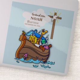 Grandson Baptism Noahs Ark Personalisiert Aufkleber
