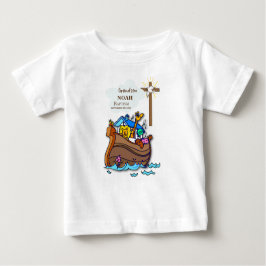 Grandson Baptism Noahs Ark Personalisiert Baby T-shirt