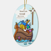 Grandson Baptism Noahs Ark Personalisiert Keramik Ornament (Links)